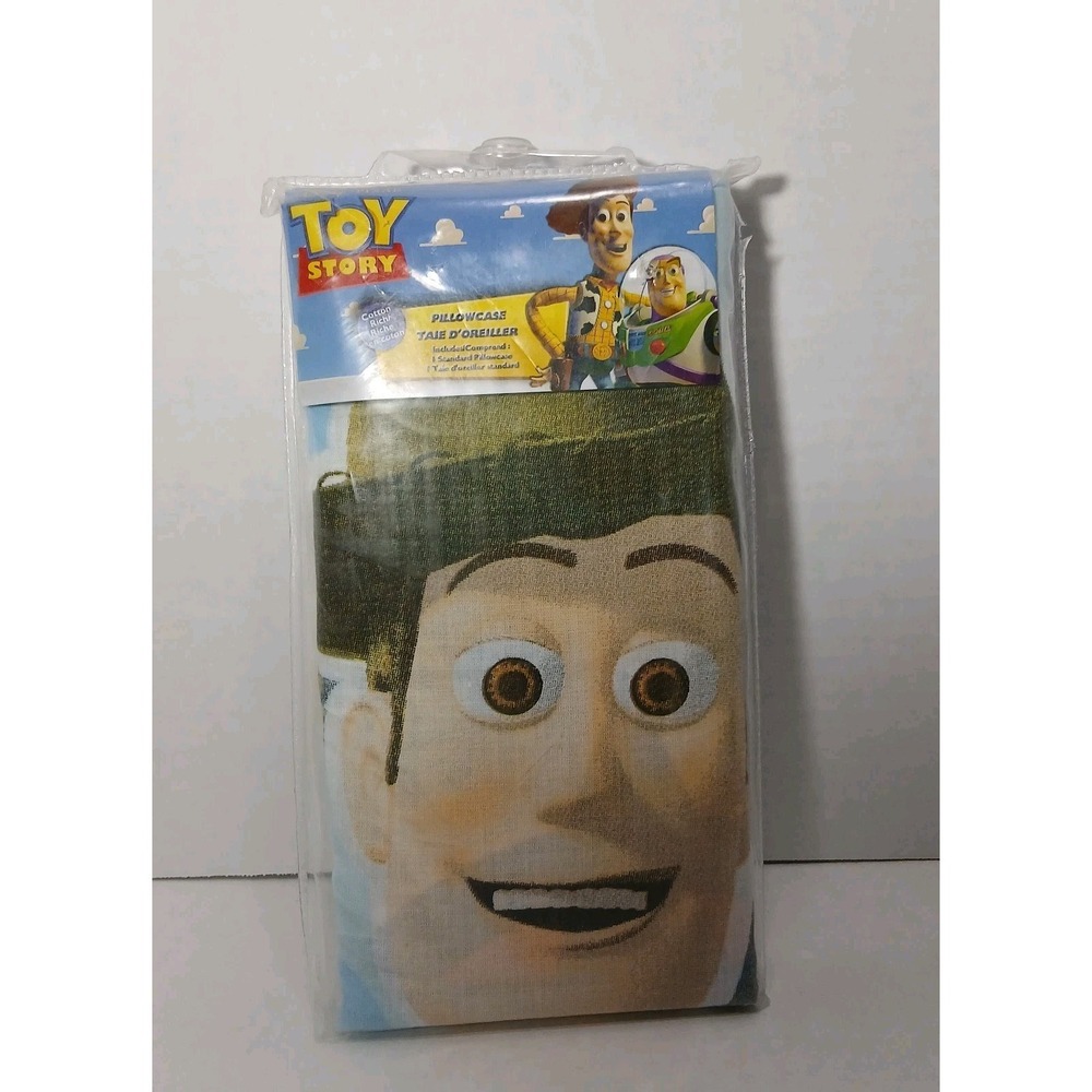 Vintage 1995 Toy Story Standard Pillowcase Buzz Lightyear & Woody New Sealed